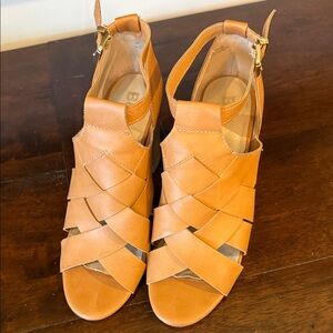BC Footwear Caramel Woven Sandals